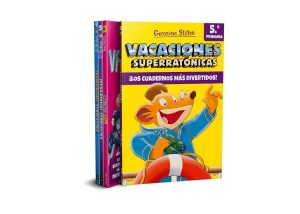 Fotografía a color de la colección de libros con una de las cubiertas a la vista